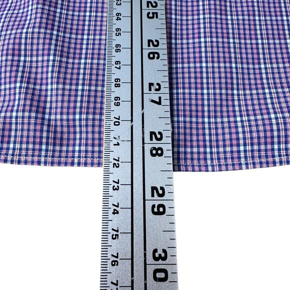 Untuckit Shirt Men’s Large Red White Blue Check Long Sleeve Button-Down Slim - Picture 9 of 9